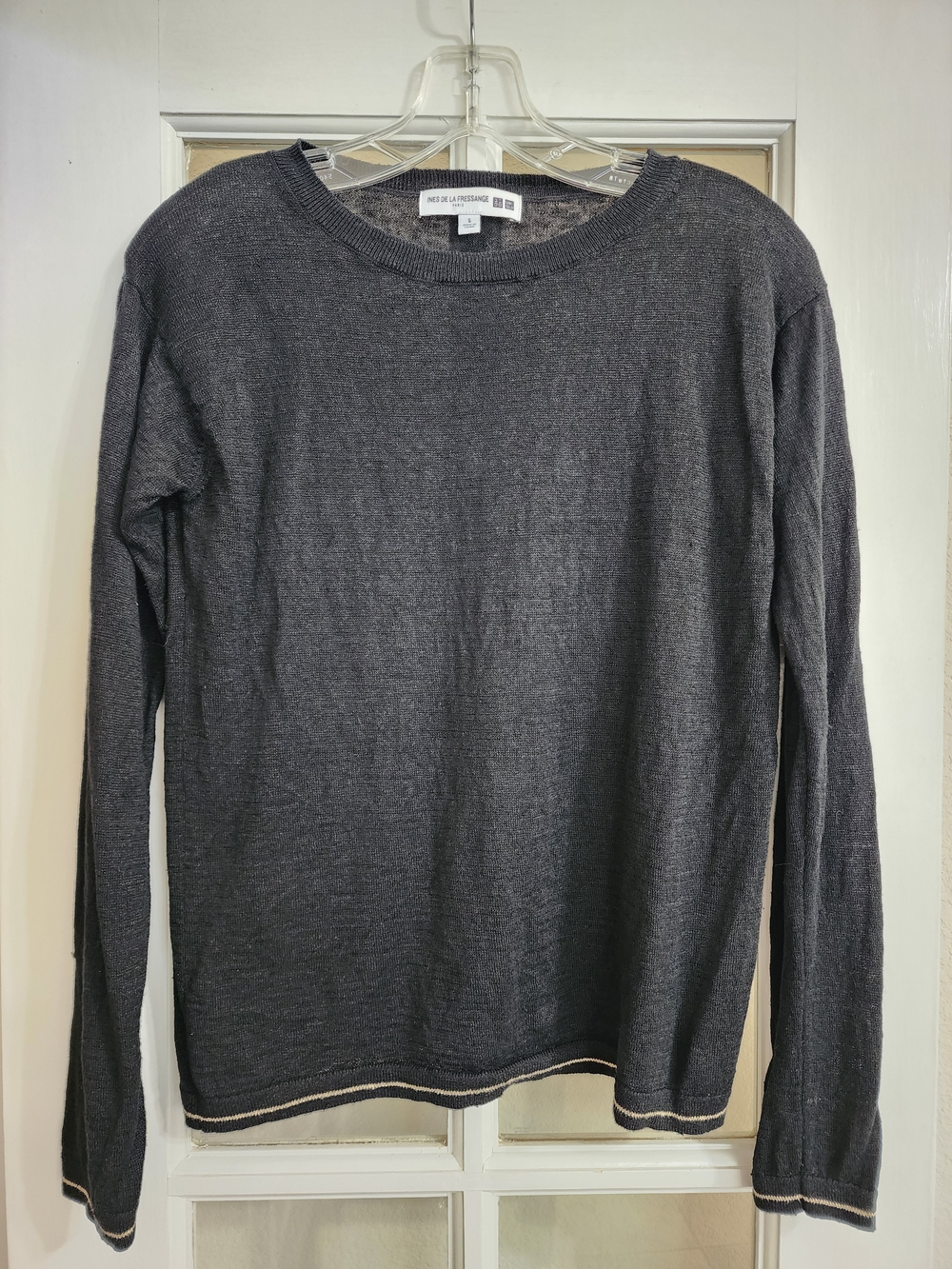 Ines de la Fressange Uniqlo Black Linen Sweater S